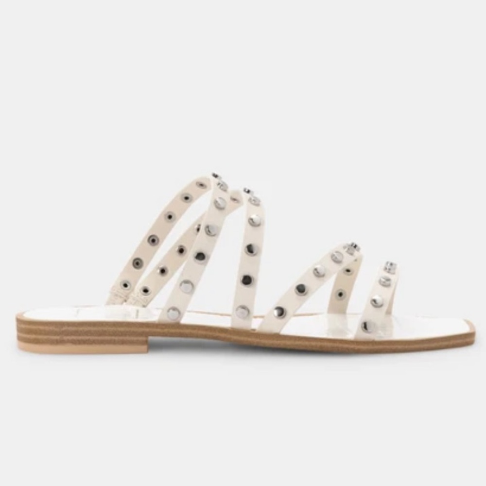 Dolce Vita Isabel Studded Sandals in Off White Stella